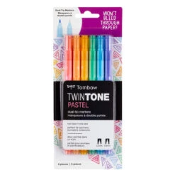Tombow® Tombow TwinTone Pastel 6-Pack Marker Set 61528*