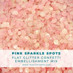 Trinity Stamps Pink Sparkle Spots Flat Confetti Embellishment Box Tsb-397