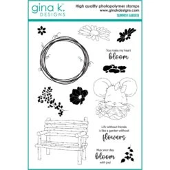 Gina K Designs Summer Garden Clear Stamps Dg02*