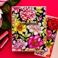 Spellbinders Peony Background Press Plates Bp-121 -Simon Says Stamp yana smakula 2024 Spellbinders BP 121 Peony Background Press Plate 1 1sq