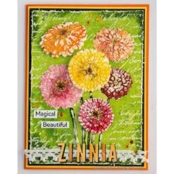 Simon Says Stamp Embossing Folder And Cutting Dies Zippy Zinnias Sfd401 Sunny Vibes -Simon Says Stamp zinnia card tutorial1 layers of ink
